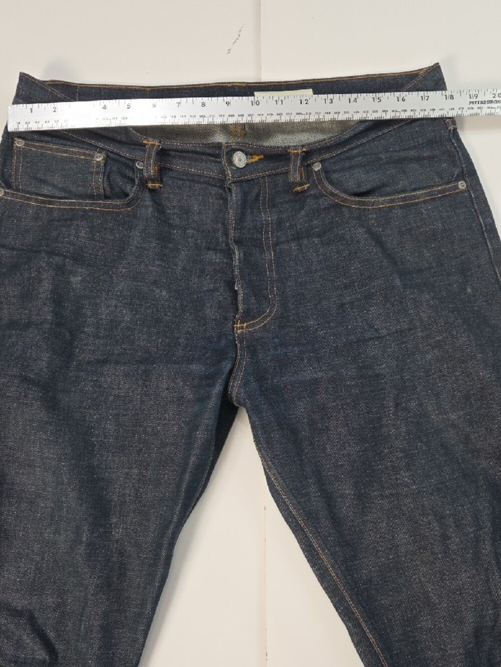 Gustin Dark Indigo Straight-Leg Men's Jeans 36 - Picture 5 of 11